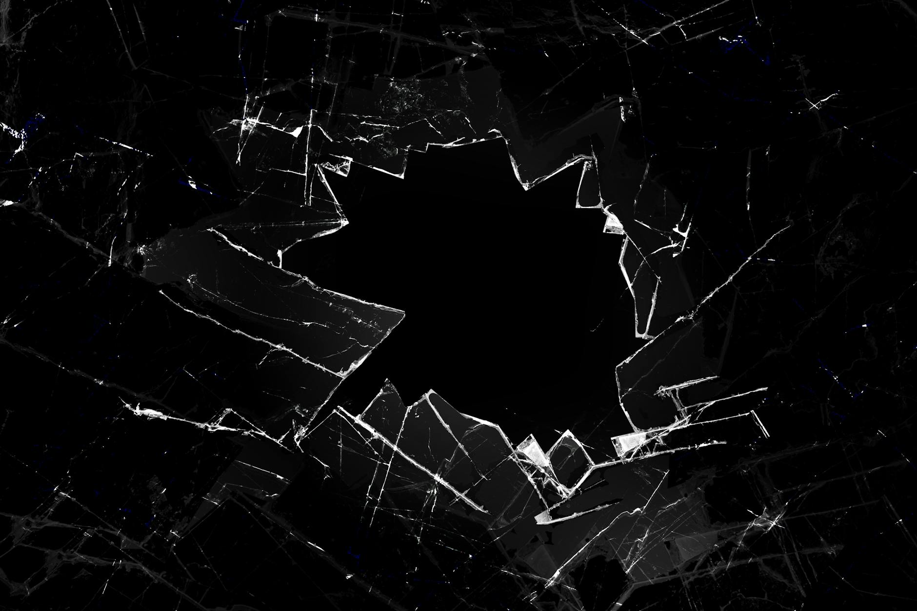cracked surface on black background