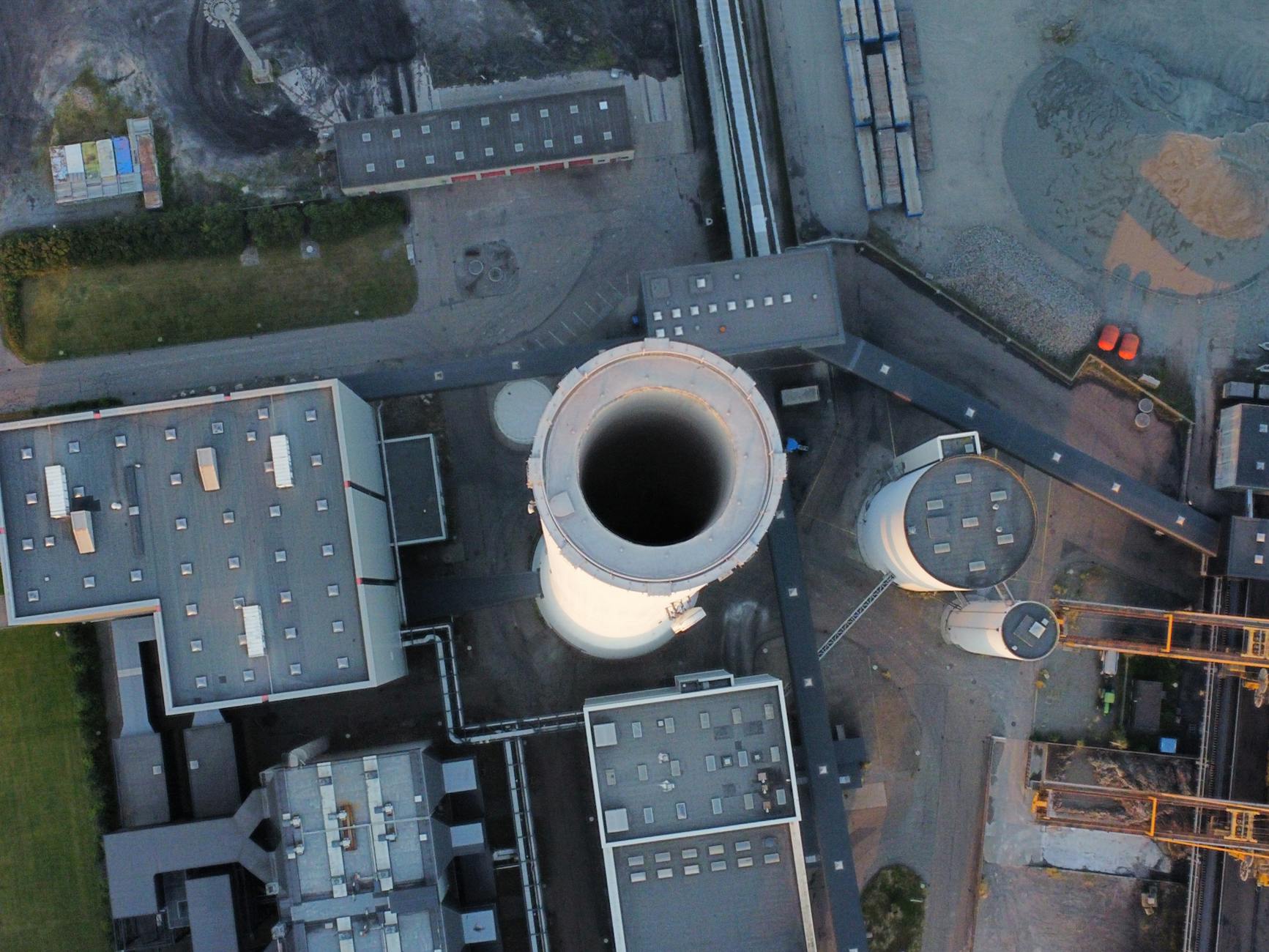 top view of power station