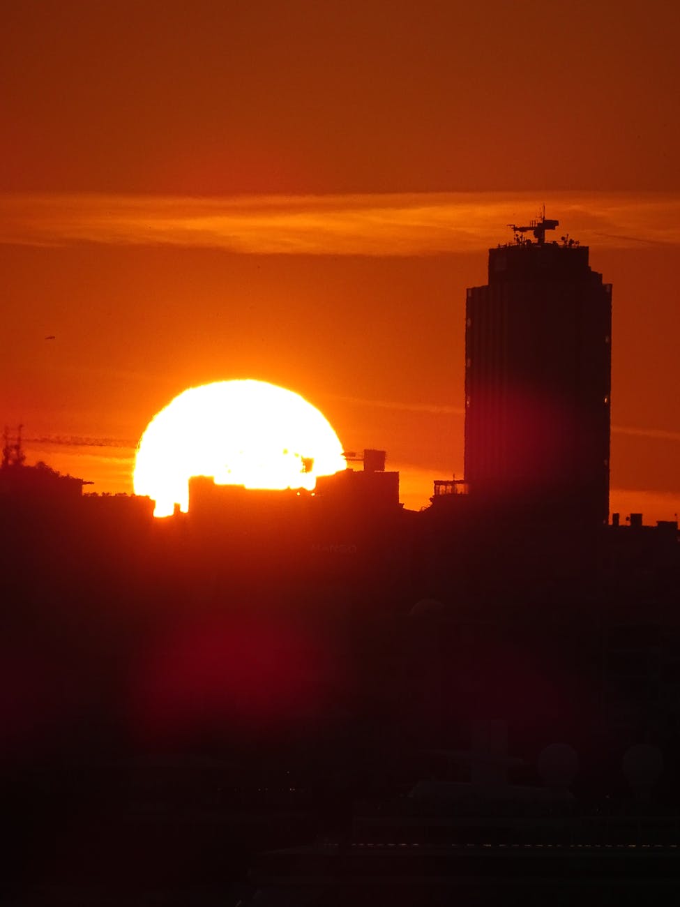 dramatic istanbul skyline at sunset