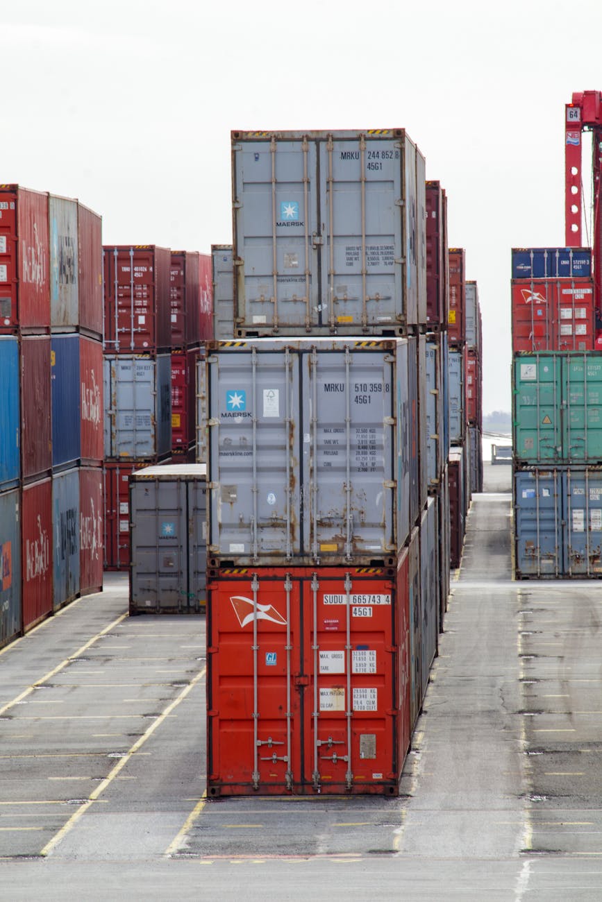 stacks of containers